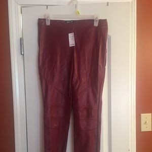 Brand new red leather pants